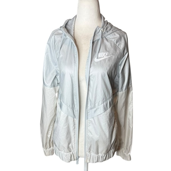 Nike Jackets & Blazers - Nike Gray Bomber Jacket with Sporty Style zipper hoodie size medium